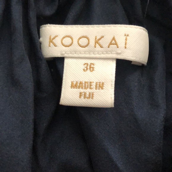 Kookai size 36 off the shoulder strapless jardin navy dress - Picture 4 of 7